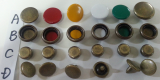 Metal Snap buttons for the colorful Point view